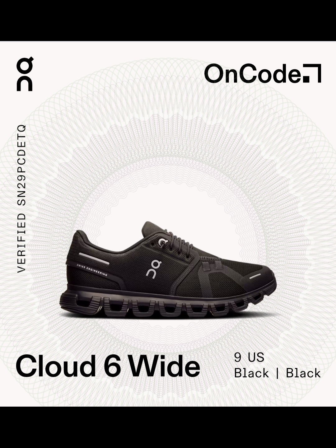 New...On Runnig Shoe In Black